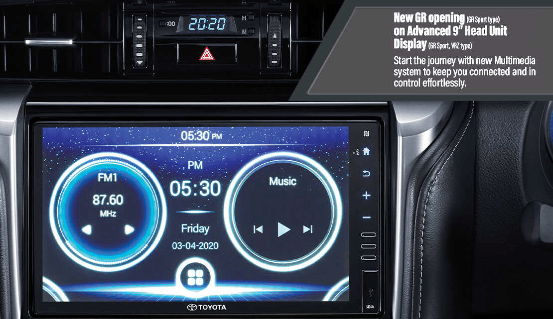 audio head unit toyota fortuner 4x5